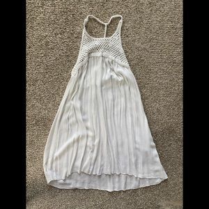 Roxy white crochet swim coverup